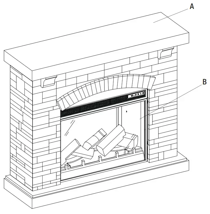 HOME DECORATORS COLLECTION 1006152680 Pembroke Electric Fireplace - continued
