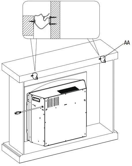 HOME DECORATORS COLLECTION 1006152680 Pembroke Electric Fireplace - hardware
