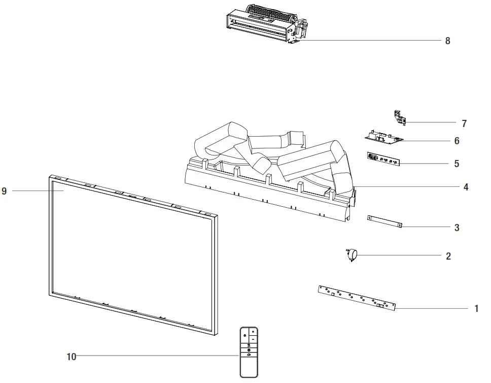 HOME DECORATORS COLLECTION 1006152680 Pembroke Electric Fireplace - replacement