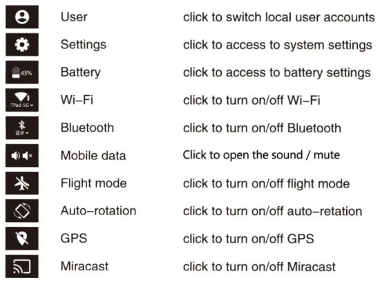 YUMKEM L211 10 Inch Octa Core Tablet User - notification bar