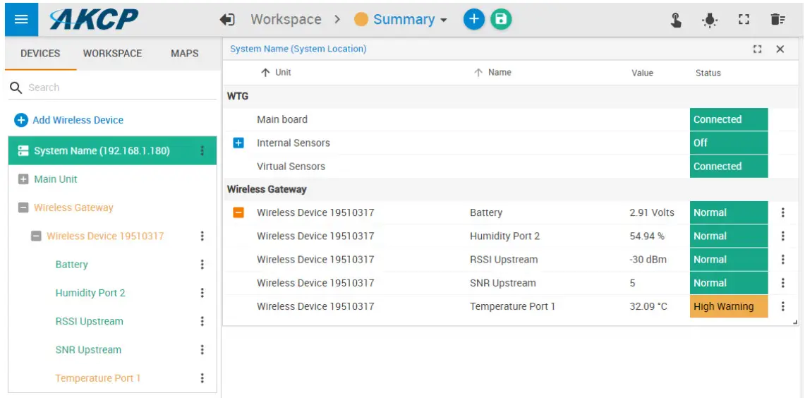 AKCP WT AQS Wireless Tunnel Air Quality Sensor - sync