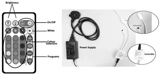 EAGLE G009MA 12V IP65 RGB LED Tape Light Kit 5M with PSU - Brightness