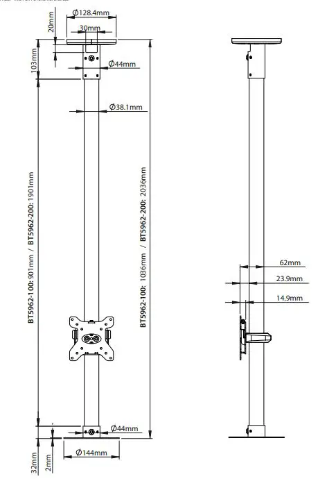 B-TECH-BT5962-CCTV-and-Flat-Ceiling-Mount-fig18