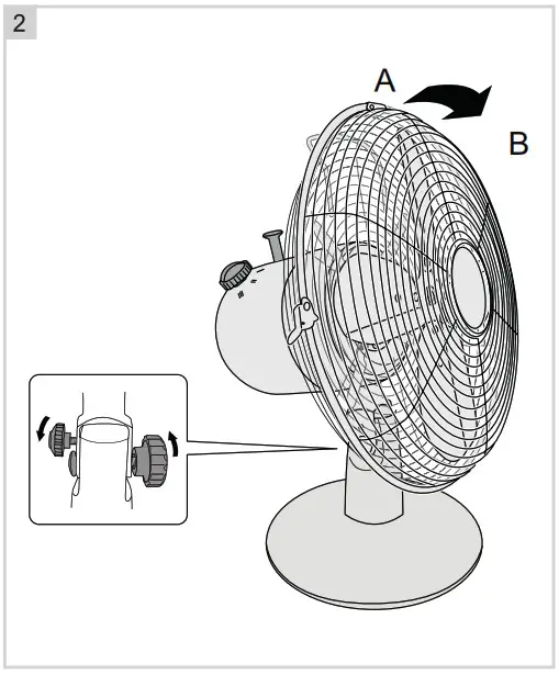bESTRON DFT35CO Desk Fan - OPERATION 2