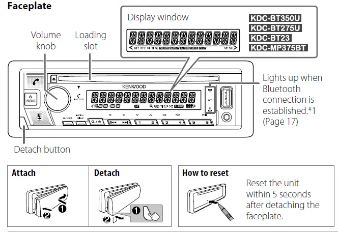 Kenwood-KMR-D378BT-Marine-Motorsports-CD-AM-FM-Radio-Bluetooth-fig-1