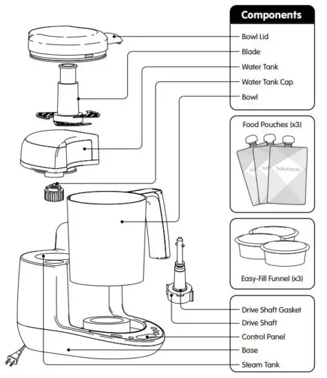 baby brezza 030-05-0137 One Step Food Maker Deluxe - figure 1