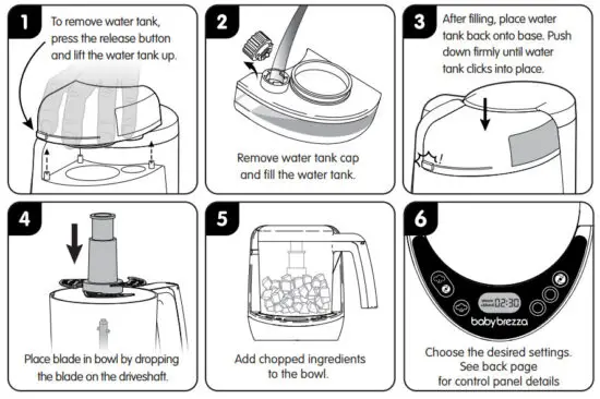 baby brezza 030-05-0137 One Step Food Maker Deluxe - figure 2