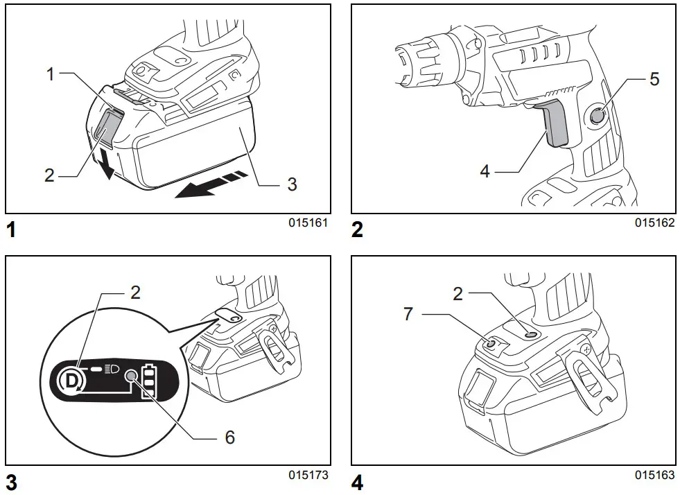 makita DFS452 Cordless Screwdriver with Nosepiece 18 Volt - fig1