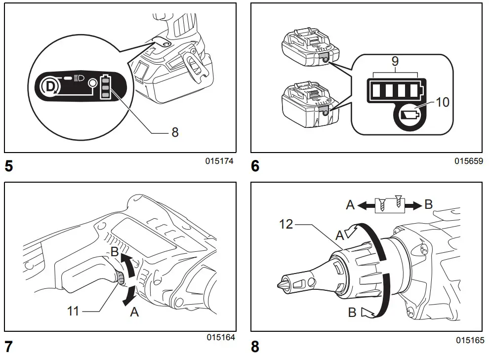 makita DFS452 Cordless Screwdriver with Nosepiece 18 Volt - fig2