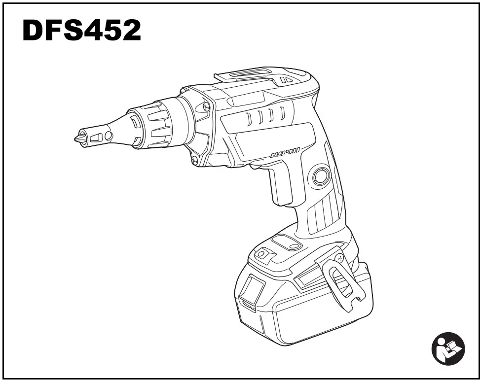 makita DFS452 Cordless Screwdriver with Nosepiece 18 Volt