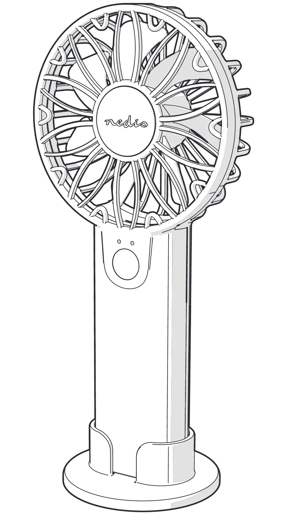 Nedis Fnhh1wt Handheld Mini Fan User Manual