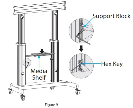 StarTech STNDMTV100 Mobile TV Cart and Stand - Installation 9