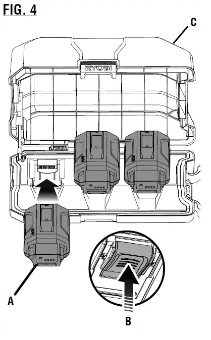 RYOBI OP40CS 40V Integrated Rapid Charger fig 12