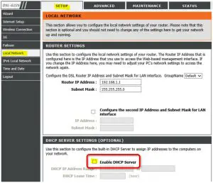 Setup using the Setup Wizard Interface