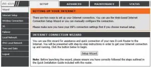 Setup using the Setup Wizard Interface