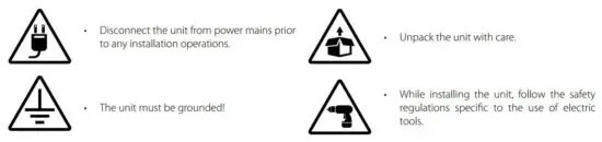 FIG 1 UNIT INSTALLATION AND OPERATION SAFETY PRECAUTIONS