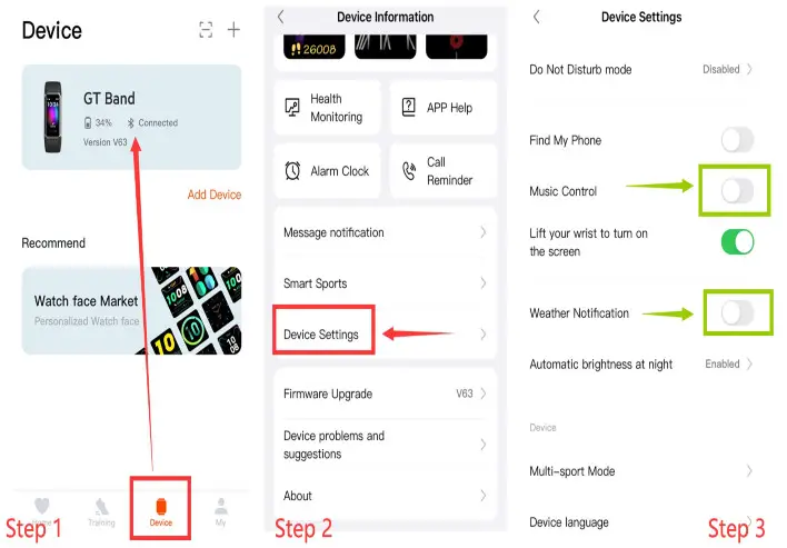 YAMAY Fitness Tracker Watch- control function