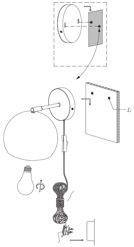 globe-91002379-Willow-1-Light-Sage-Plug-In-or-Hardwire-Wall-Sconce-fig-7