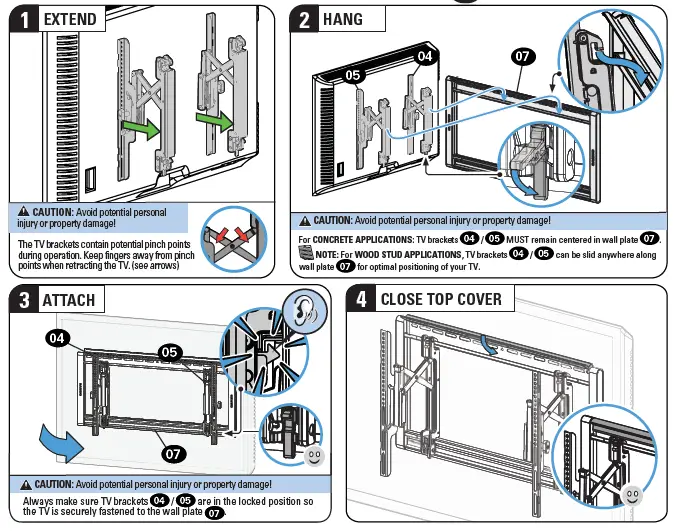 SANUS-VLT7-B2-Advanced-Tilt-4D-Premium-TV-Wall-Mount for-42-to-90-Inch-Displays-27