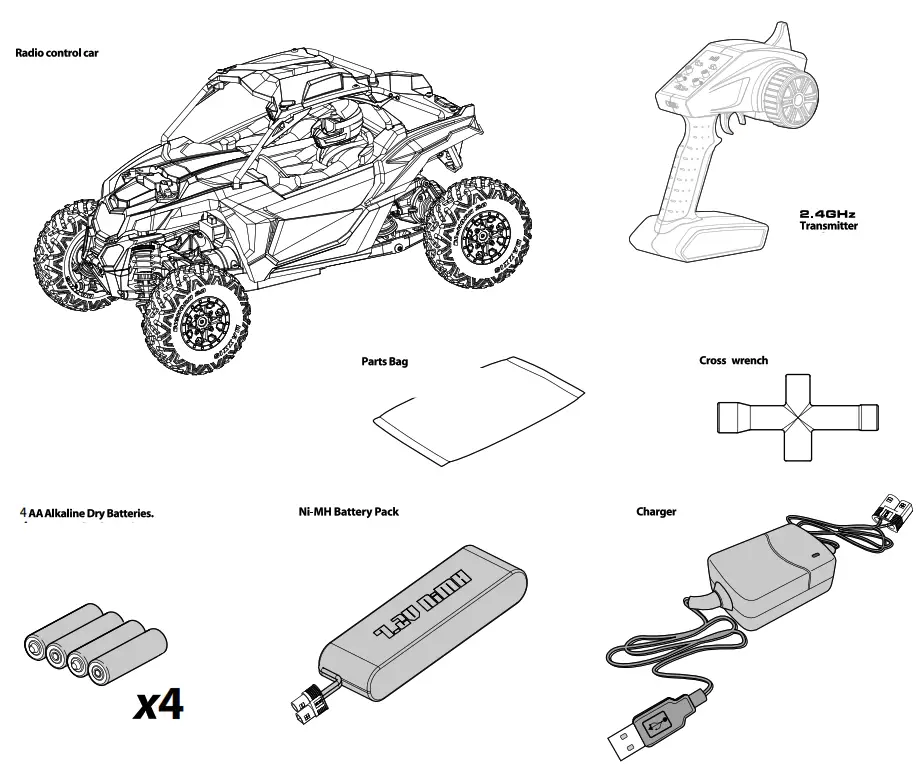 axial YETIJR. CAN-AM Maverick X3 X RS TURBO R RC Car - FIG1