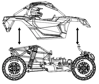 axial YETIJR. CAN-AM Maverick X3 X RS TURBO R RC Car - vehicle