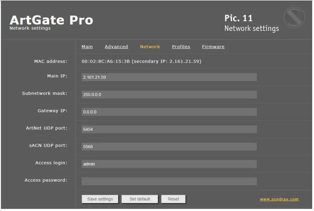 SUNDRAX electronics RGS-X-2D2B-DC ArtGate DMX Ethernet Converters - 7