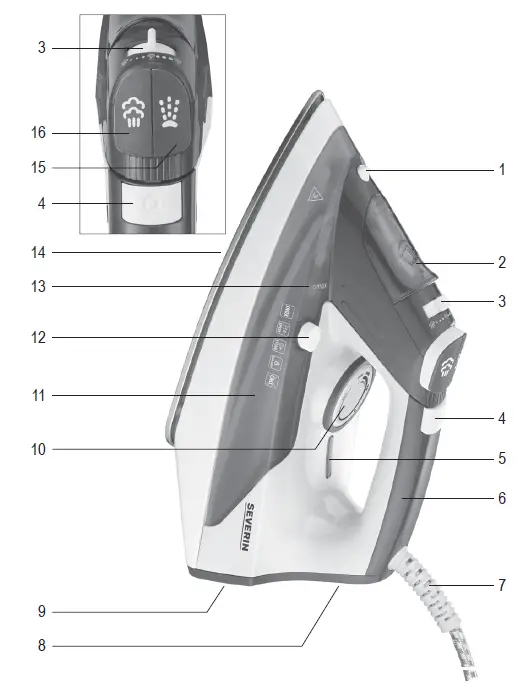 SEVERIN-BA-3261-Steam-iron-2400-W-White-and-Green-01