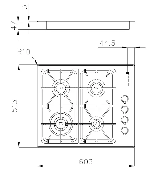 FOSTER 7244 062 Cooker Hob Professionale FIG (4)