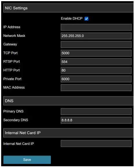 Edit the Network Settings
