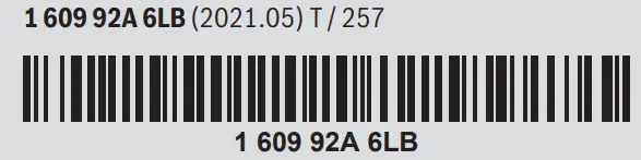 BOSCH GST 12V-70 Professional Cordless jigsaw - bar code
