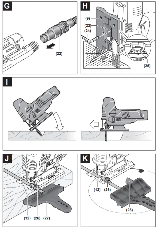 BOSCH GST 12V-70 Professional Cordless jigsaw - fig 3