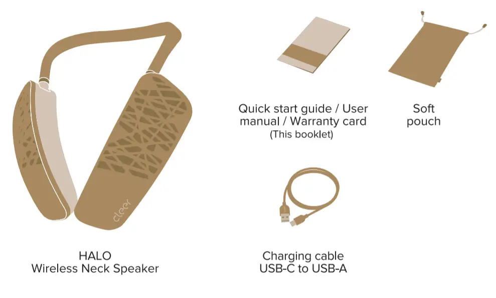 cleer HALO Wireless Neck Speaker - box