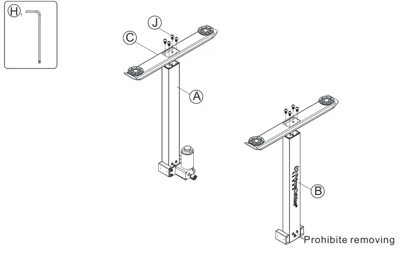 PrimeCables Cab PC 08263 Single Motor Height Desk Frame -