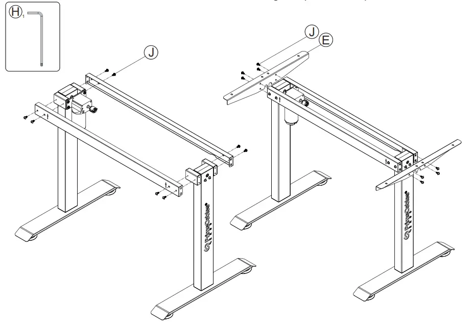 PrimeCables Cab PC 08263 Single Motor Height Desk Frame - fig 4