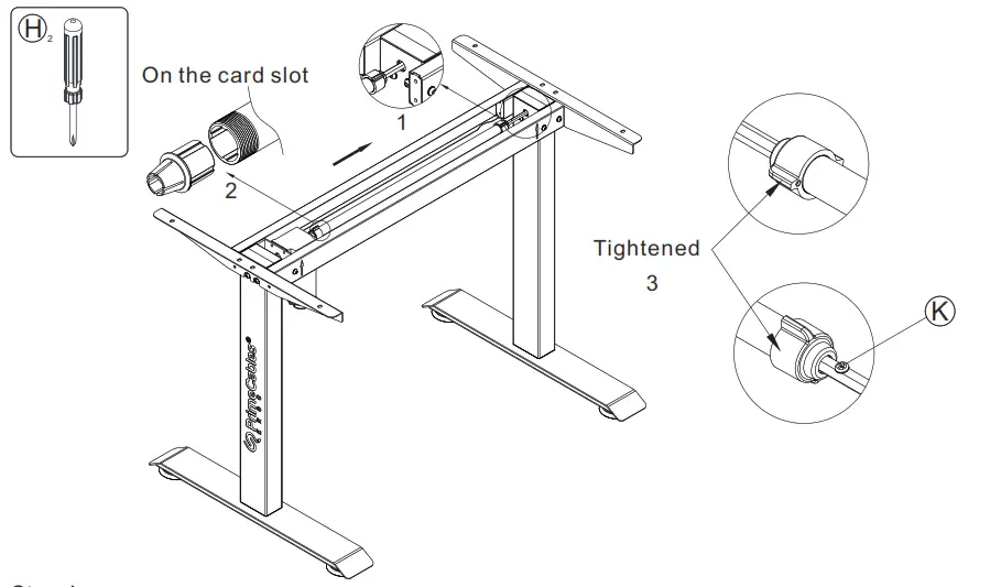 PrimeCables Cab PC 08263 Single Motor Height Desk Frame - fig 6