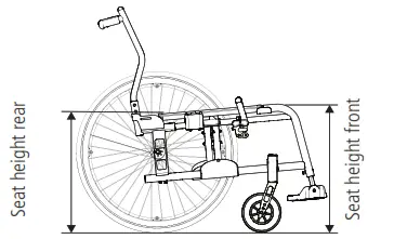 etac Crissy Swing Away - Seat height