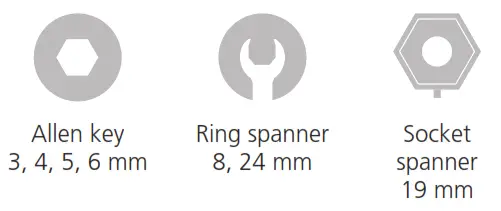 etac Crissy Swing Away - Tools