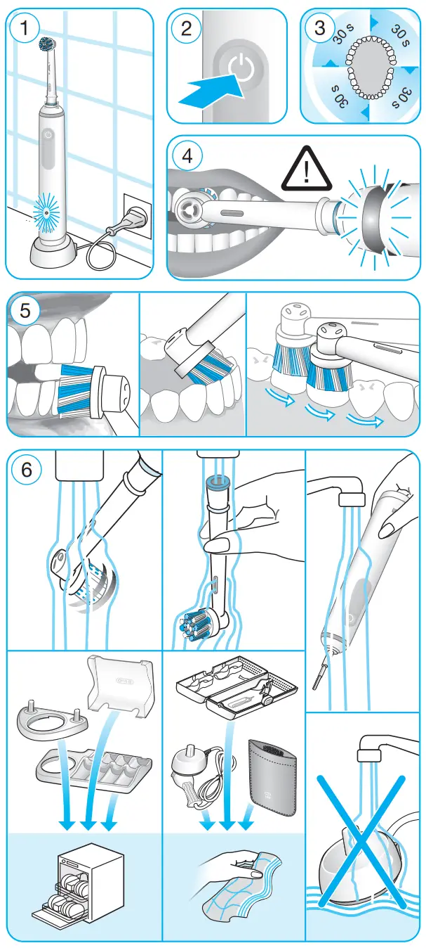 Oral-B B094W9Z82F Pro 3 3700 CrossAction Electric Toothbrush - fig 1