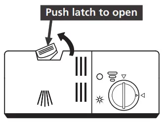 Bellini BDWM48B 60cm Freestanding Dishwasher release catch