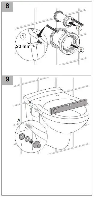 GEBERIT Carina Wall Hung Toilet - Installation 2