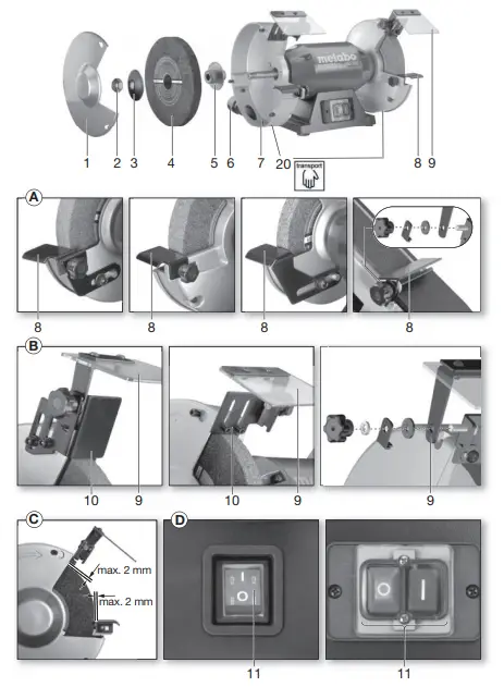 metabo-BS,-DS,-DSD-Series -Bench-Grinder-FIG1