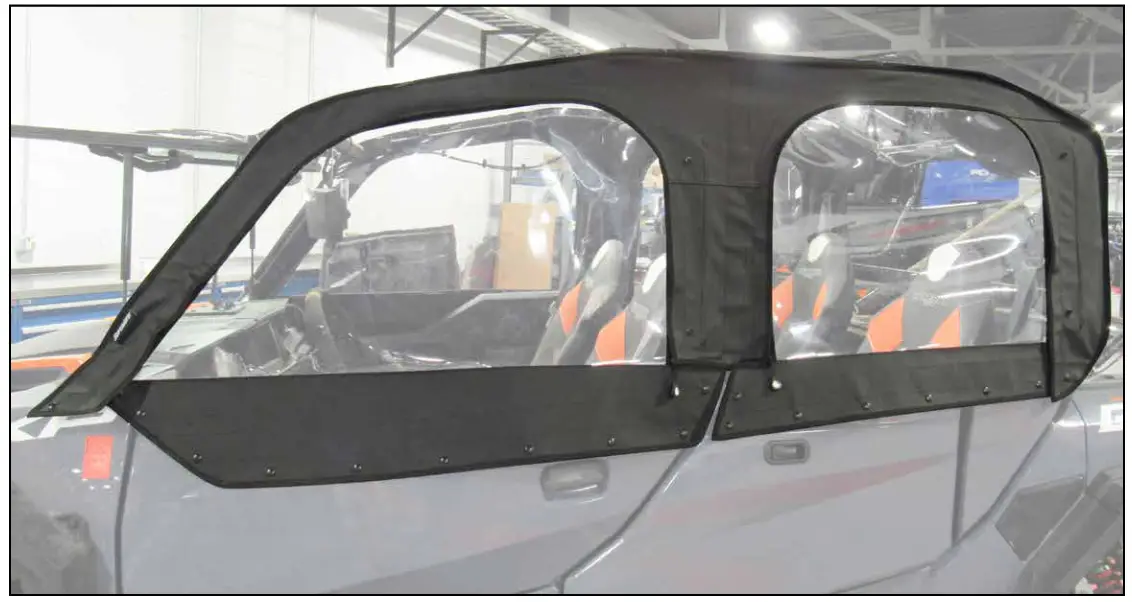 SuperATV Polaris General 1000 Primal Soft Cab Enclosure Upper Doors - Feg