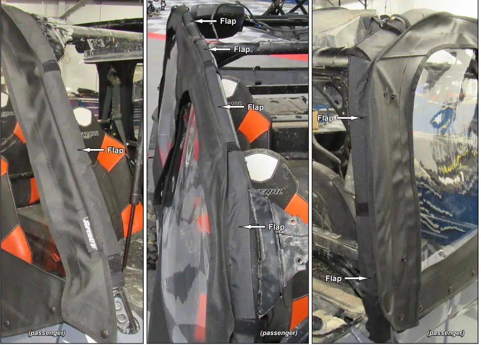 SuperATV Polaris General 1000 Primal Soft Cab Enclosure Upper Doors - Fig3