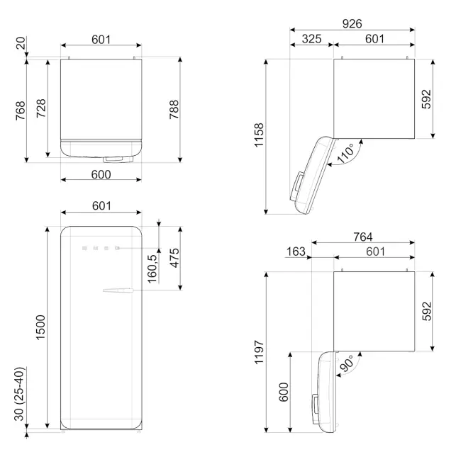 smeg-FAB28LCR5-Cream-Refrigerators-product fig-2