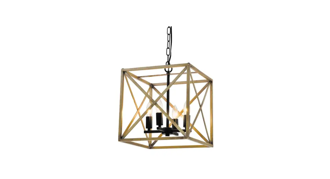Maxax Mx21001-4wd Springfield 4 Light Dark Wood Lantern Square Pendant Instruction Manual