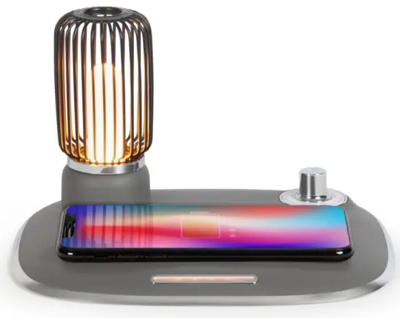 Livoo TEA290 Bedside Lamp with Induction Charger -