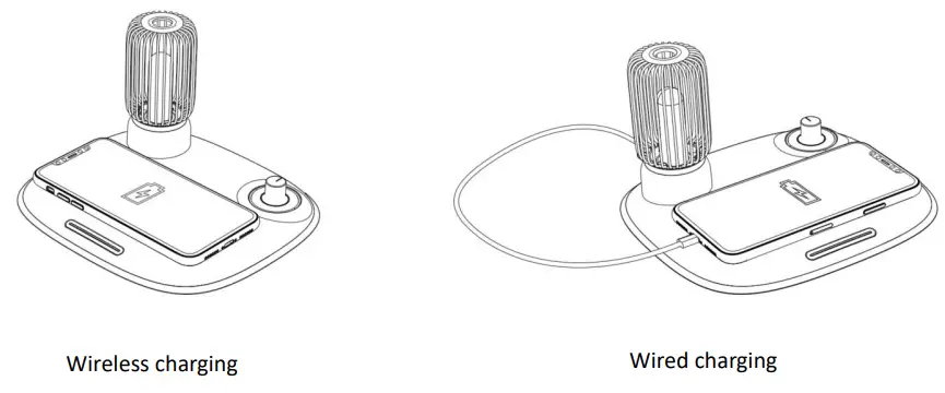Livoo TEA290 Bedside Lamp with Induction Charger - Wired charging