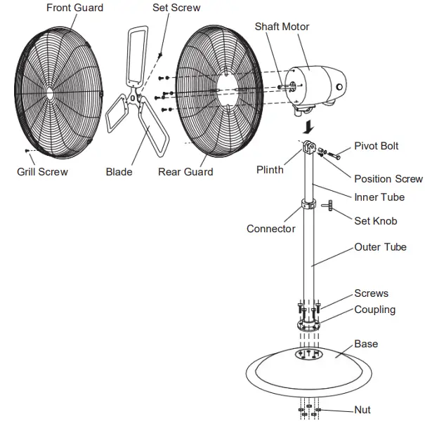 iLIVING-ILG8P31-93-30-Inch-Pedestal-Oscillating-Fan-fig1