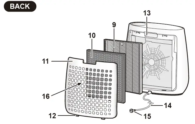 SHARP FP-J30J Plasmacluster Ion Air Purifier 10