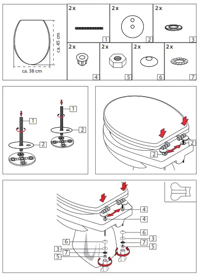 Schutte WC Sitz Toilet Seat MDF - fig 1